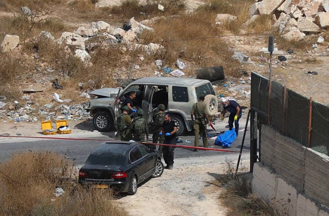 Israeli fire kills one Palestinian, injures two in West Bank, Palestine WEST BANK, PALESTINE - OCTOBER 05: Israeli soldiers and military vehicles are deployed near the entrance to Bani Naim, east of Hebron, after troops opened fire on a moving vehicle, on October 05, 2026 in West Bank, Palestine. One Palestinian was killed and two young Palestinians were injured in the shooting. Israeli forces later secured the area and carried out an inspection, while separate attacks by Israeli settlers elsewhere in West Bank left additional Palestinians injured. Wisam Hashlamoun Anadolu Hebron West Bank. Editorial use only. Please get in touch for any other usage.  Copyright: x2026xAnadoluxWisamxHashlamounx