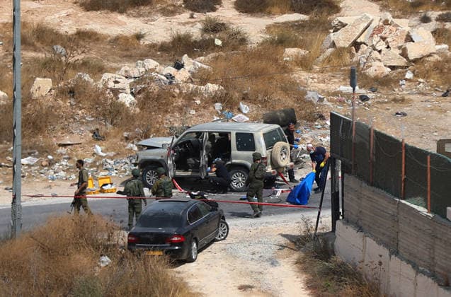 Israeli fire kills one Palestinian, injures two in West Bank, Palestine WEST BANK, PALESTINE - OCTOBER 05: Israeli soldiers and military vehicles are deployed near the entrance to Bani Naim, east of Hebron, after troops opened fire on a moving vehicle, on October 05, 2026 in West Bank, Palestine. One Palestinian was killed and two young Palestinians were injured in the shooting. Israeli forces later secured the area and carried out an inspection, while separate attacks by Israeli settlers elsewhere in West Bank left additional Palestinians injured. Wisam Hashlamoun Anadolu Hebron West Bank. Editorial use only. Please get in touch for any other usage.  Copyright: x2026xAnadoluxWisamxHashlamounx