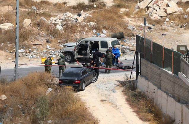 Israeli fire kills one Palestinian, injures two in West Bank, Palestine WEST BANK, PALESTINE - OCTOBER 05: Israeli soldiers and military vehicles are deployed near the entrance to Bani Naim, east of Hebron, after troops opened fire on a moving vehicle, on October 05, 2026 in West Bank, Palestine. One Palestinian was killed and two young Palestinians were injured in the shooting. Israeli forces later secured the area and carried out an inspection, while separate attacks by Israeli settlers elsewhere in West Bank left additional Palestinians injured. Wisam Hashlamoun Anadolu Hebron West Bank. Editorial use only. Please get in touch for any other usage.  Copyright: x2026xAnadoluxWisamxHashlamounx