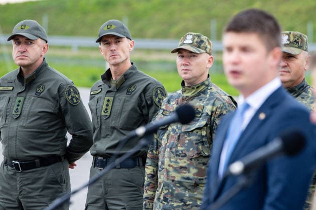 Martyno Katelyno ir Marcino Kierwinskio susutikimas Budzisko pasienio kontroles punkte.2026-10-05, Budzisko Copyright: xTeodorasxBiliÅ«nas BNSx