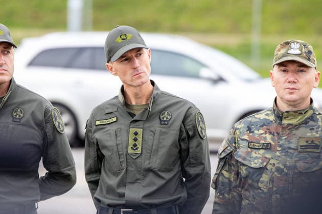 Martyno Katelyno ir Marcino Kierwinskio susutikimas Budzisko pasienio kontroles punkte.2026-10-05, Budzisko Copyright: xTeodorasxBiliÅ«nas BNSx