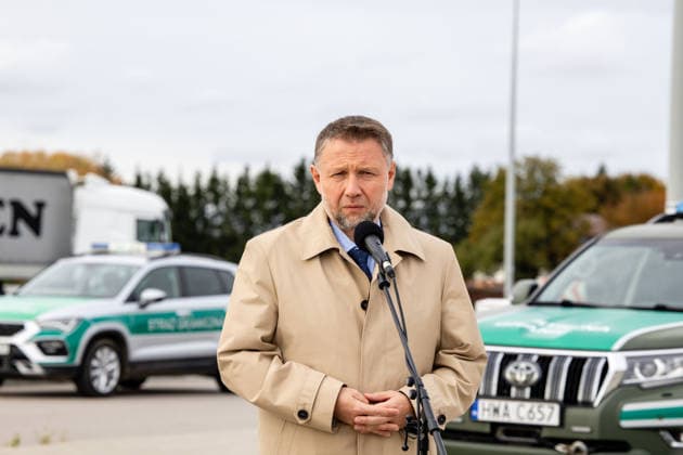 Martyno Katelyno ir Marcino Kierwinskio susutikimas Budzisko pasienio kontroles punkte.2026-10-05, Budzisko Copyright: xTeodorasxBiliÅ«nas BNSx