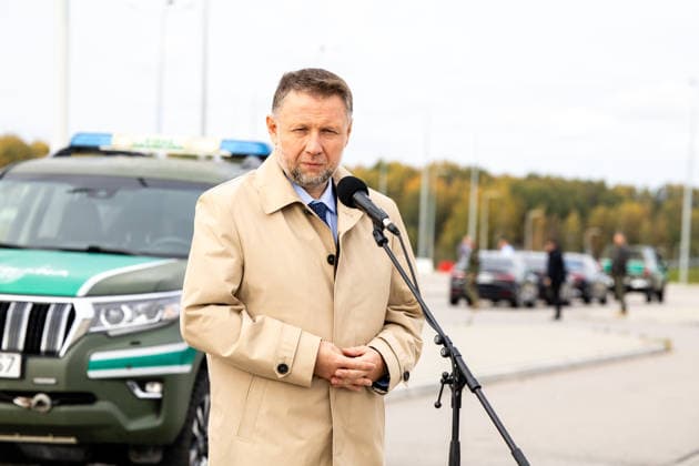 Martyno Katelyno ir Marcino Kierwinskio susutikimas Budzisko pasienio kontroles punkte.2026-10-05, Budzisko Copyright: xTeodorasxBiliÅ«nas BNSx
