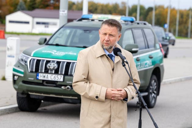 Martyno Katelyno ir Marcino Kierwinskio susutikimas Budzisko pasienio kontroles punkte.2026-10-05, Budzisko Copyright: xTeodorasxBiliÅ«nas BNSx
