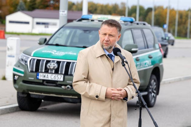 Martyno Katelyno ir Marcino Kierwinskio susutikimas Budzisko pasienio kontroles punkte.2026-10-05, Budzisko Copyright: xTeodorasxBiliÅ«nas BNSx