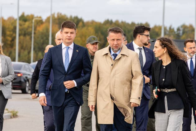 Martyno Katelyno ir Marcino Kierwinskio susutikimas Budzisko pasienio kontroles punkte.2026-10-05, Budzisko Copyright: xTeodorasxBiliÅ«nas BNSx