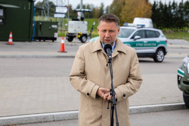 Martyno Katelyno ir Marcino Kierwinskio susutikimas Budzisko pasienio kontroles punkte.2026-10-05, Budzisko Copyright: xTeodorasxBiliÅ«nas BNSx