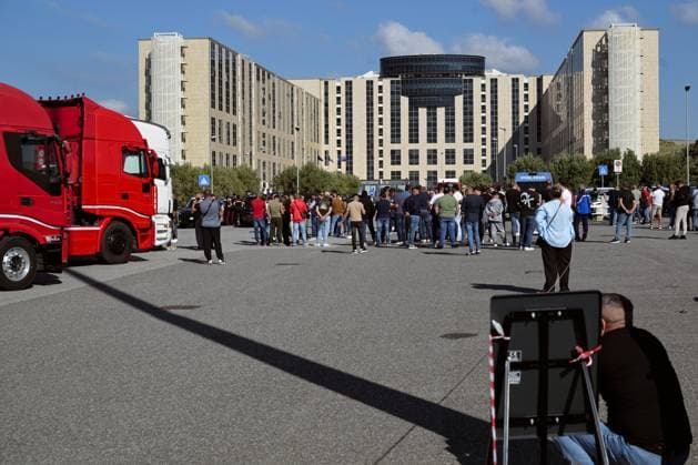 October 5, 2026, Catanzaro, Catanzaro, Italy: A group of truck drivers, traders and representatives of the agricultural sector protested against the high cost of living and fuel at the headquarters of the Regional Citadel in Catanzaro, 05 10 2026 Catanzaro Italy  - ZUMAa289 20261005_zia_a289_064 Copyright: xValeriaxFerrarox xAgfx