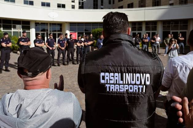 October 5, 2026, Catanzaro, Catanzaro, Italy: A group of truck drivers, traders and representatives of the agricultural sector protested against the high cost of living and fuel at the headquarters of the Regional Citadel in Catanzaro, 05 10 2026 Catanzaro Italy  - ZUMAa289 20261005_zia_a289_065 Copyright: xValeriaxFerrarox xAgfx