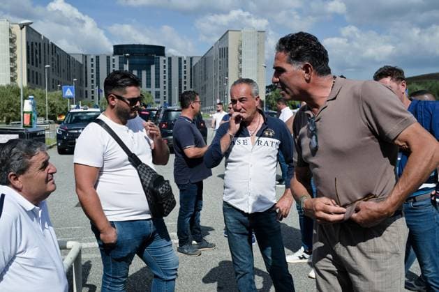 October 5, 2026, Catanzaro, Catanzaro, Italy: A group of truck drivers, traders and representatives of the agricultural sector protested against the high cost of living and fuel at the headquarters of the Regional Citadel in Catanzaro, 05 10 2026 Catanzaro Italy  - ZUMAa289 20261005_zia_a289_069 Copyright: xValeriaxFerrarox xAgfx