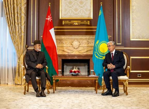 Oman’s Sultan Haitham Arrives in Astana for Official Visit Oman’s Sultan Haitham bin Tariq arrives in Astana, Kazakhstan, on October 5, 2026, for an official visit aimed at strengthening relations between Oman and Kazakhstan and advancing bilateral cooperation in several fields. Photo by Sultan of Oman Press Office APA Images Muscat Muscat Oman 051026_Kazakhstan_OPO_01(2) Copyright: xapaimagesxSultanxofxOmanxPressxOffice xAPAxImagesx