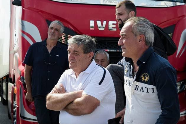 October 5, 2026, Catanzaro, Catanzaro, Italy: A group of truck drivers, traders and representatives of the agricultural sector protested against the high cost of living and fuel at the headquarters of the Regional Citadel in Catanzaro, 05 10 2026 Catanzaro Italy  - ZUMAa289 20261005_zia_a289_080 Copyright: xValeriaxFerrarox xAgfx