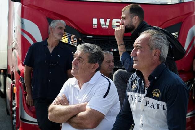 October 5, 2026, Catanzaro, Catanzaro, Italy: A group of truck drivers, traders and representatives of the agricultural sector protested against the high cost of living and fuel at the headquarters of the Regional Citadel in Catanzaro, 05 10 2026 Catanzaro Italy  - ZUMAa289 20261005_zia_a289_087 Copyright: xValeriaxFerrarox xAgfx