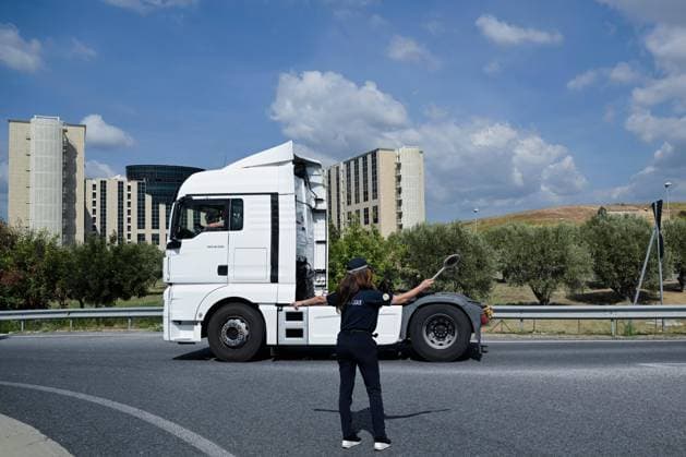 October 5, 2026, Catanzaro, Catanzaro, Italy: A group of truck drivers, traders and representatives of the agricultural sector protested against the high cost of living and fuel at the headquarters of the Regional Citadel in Catanzaro, 05 10 2026 Catanzaro Italy  - ZUMAa289 20261005_zia_a289_097 Copyright: xValeriaxFerrarox xAgfx