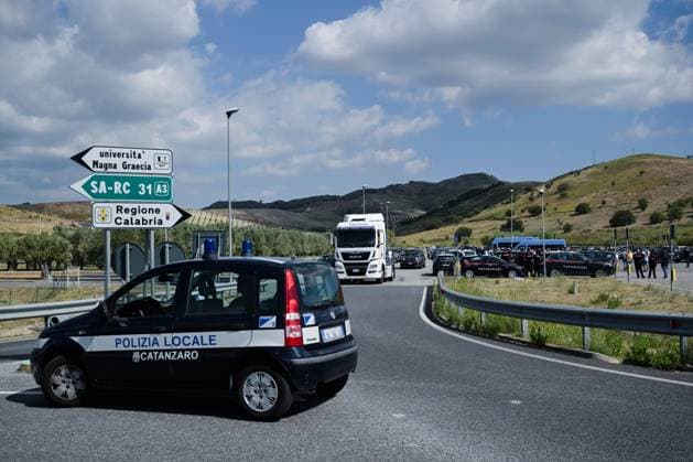 October 5, 2026, Catanzaro, Catanzaro, Italy: A group of truck drivers, traders and representatives of the agricultural sector protested against the high cost of living and fuel at the headquarters of the Regional Citadel in Catanzaro, 05 10 2026 Catanzaro Italy  - ZUMAa289 20261005_zia_a289_100 Copyright: xValeriaxFerrarox xAgfx