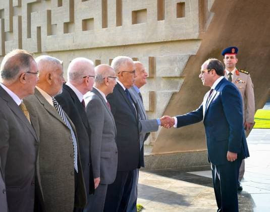 Sisi Marks 53rd Anniversary of October War Victory in Cairo Egyptian President Abdel Fatah al-Sisi lays a wreath at the Armed Forces Memorial and visits the tombs of late presidents Mohamed Anwar Sadat and Gamal Abdel Nasser in Cairo, Egypt, on October 5, 2026, to mark the 53rd anniversary of Egypt’s victory in the 1973 October War. Photo by Egyptian President Office apaimages Cairo Cairo Egypt 041026_Egypt_EPO_00(2) Copyright: xapaimagesxEgyptianxPresidentxOfficex xapaimagesx