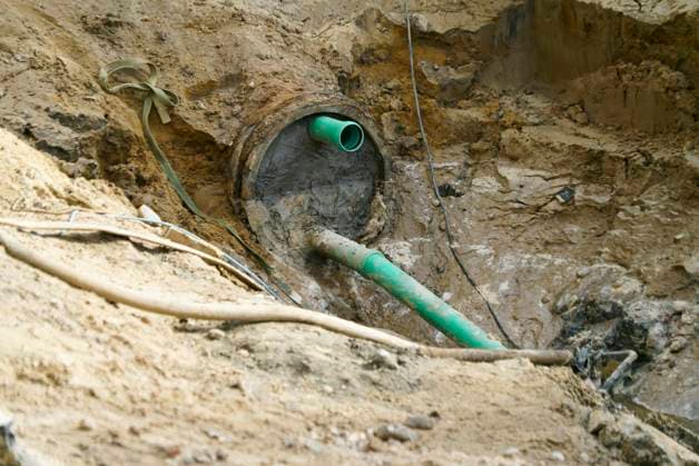 CNTV ROHRBRUCH- Strassen Baustelle Krater Fahrbahn nach dem Wasser Rohrbruchin der Amsinckstraße Hamburg am 05.10.2026 treiben Hamburg Wasser die Behoerde für Verkehr und Mobilitätswende sowie die beteiligten Fachfirmen die Arbeiten und die Baustellenkoordinierung und Schadens behebung voran Hamburg Deutschland