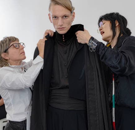 Paris Fashion Week Women s Wear SPRING SUMMER 2027 Collection by ENFANTS RICHES DEPRIMES Backstage October 5, 2026, photography by Sylvie Lefort, MAXPPP 05 10 2026 @Sylvie Lefort Photography MAXPPP 10 05 26 Models showcase designs from the ENFANTS RICHES DEPRIMES Women’s SPRING SUMMER 2027 collection BACKSTAGE during Paris Fashion Week, in Paris, France, October 5, 2026. The presentation of the women’s collections ran from September 28 to October 6, 26.  Copyright: xMAXPPPxsylviexlefortxphotographyx LFR202610051611 LFR202610051611