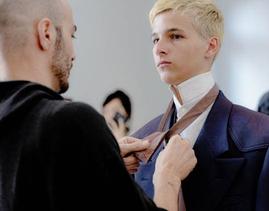 Paris Fashion Week Women s Wear SPRING SUMMER 2027 Collection by ENFANTS RICHES DEPRIMES Backstage October 5, 2026, photography by Sylvie Lefort, MAXPPP 05 10 2026 @Sylvie Lefort Photography MAXPPP 10 05 26 Models showcase designs from the ENFANTS RICHES DEPRIMES Women’s SPRING SUMMER 2027 collection BACKSTAGE during Paris Fashion Week, in Paris, France, October 5, 2026. The presentation of the women’s collections ran from September 28 to October 6, 26.  Copyright: xMAXPPPxsylviexlefortxphotographyx LFR202610051613 LFR202610051613