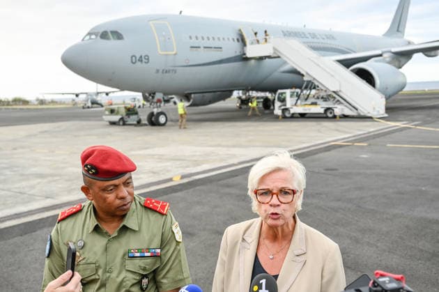 Catherine Vautrin visited Réunion on Monday as part of the Pegase 2026 mission at Air Base 181 at Roland Garros Airport in Sainte-Marie. the Minister of the Armed Forces and Veterans Affairs emphasized cooperation with countries in the region. She participated in an in-flight refueling of a Rafale from aboard a military Airbus. Catherine Vautrin visited Réunion on Monday as part of the Pegase 2026 mission. At Air Base 181 at Roland Garros Airport in Sainte Marie, the Minister of the Armed Forces and Veterans Affairs emphasized cooperation with countries in the region. She participated in an in-flight refueling of a Rafale from aboard a military Airbus. 460220 2026 10 05  Copyright: xPierrexMarchalx xAnakaoPressx xStarfacex STAR_460220_013