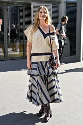 PFW Zimmermann Outside Arrivals AJ Michalka arriving at Zimmermann show during Paris Fashion Week, in Paris, France on 5 October 2026. Photo by Julien Reynaud APS-Medias ABACAPRESS.COM Paris France  Copyright: xReynaudxJulien APS-Medias ABACAx