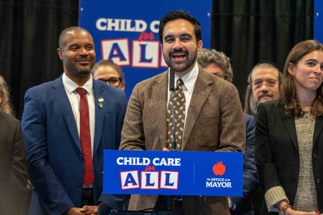 New York, NY- October 5: Mayor Zohran Kwame Mamdani makes an announcement to deliver Free Child Care to more Than 10,000 Low-Income Children October 5, 2026. Copyright: xCamaraxPorter AdMedia MediaPunchx