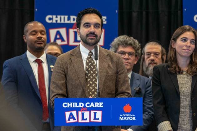 New York, NY- October 5: Mayor Zohran Kwame Mamdani makes an announcement to deliver Free Child Care to more Than 10,000 Low-Income Children October 5, 2026. Copyright: xCamaraxPorter AdMedia MediaPunchx