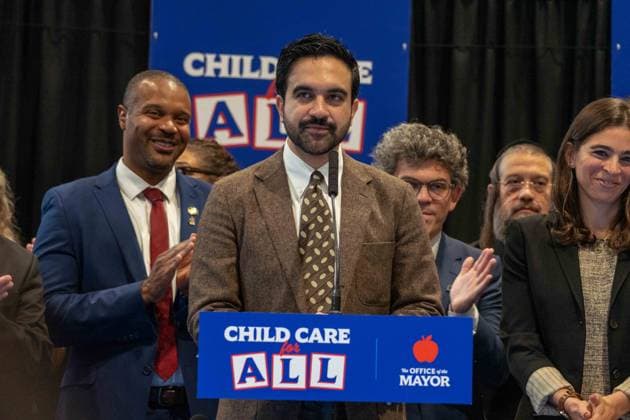 New York, NY- October 5: Mayor Zohran Kwame Mamdani makes an announcement to deliver Free Child Care to more Than 10,000 Low-Income Children October 5, 2026. Copyright: xCamaraxPorter AdMedia MediaPunchx