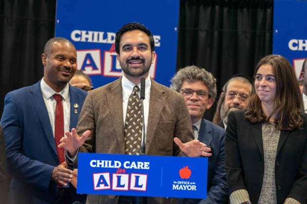 New York, NY- October 5: Mayor Zohran Kwame Mamdani makes an announcement to deliver Free Child Care to more Than 10,000 Low-Income Children October 5, 2026. Copyright: xCamaraxPorter AdMedia MediaPunchx
