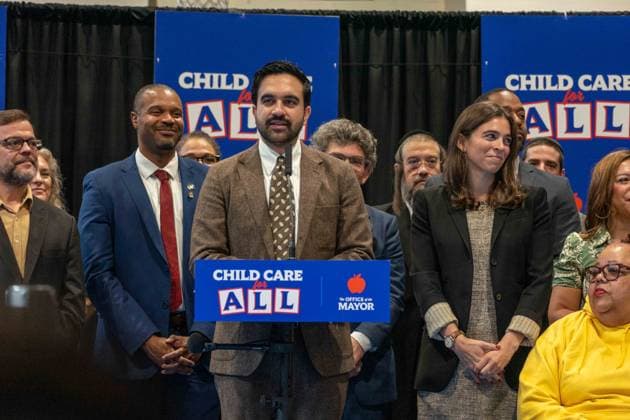 New York, NY- October 5: Mayor Zohran Kwame Mamdani makes an announcement to deliver Free Child Care to more Than 10,000 Low-Income Children October 5, 2026. Copyright: xCamaraxPorter AdMedia MediaPunchx