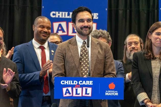 New York, NY- October 5: Mayor Zohran Kwame Mamdani makes an announcement to deliver Free Child Care to more Than 10,000 Low-Income Children October 5, 2026. Copyright: xCamaraxPorter AdMedia MediaPunchx