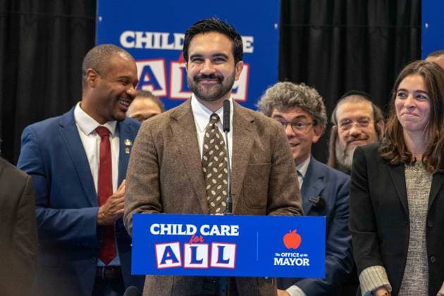 New York, NY- October 5: Mayor Zohran Kwame Mamdani makes an announcement to deliver Free Child Care to more Than 10,000 Low-Income Children October 5, 2026. Copyright: xCamaraxPorter AdMedia MediaPunchx