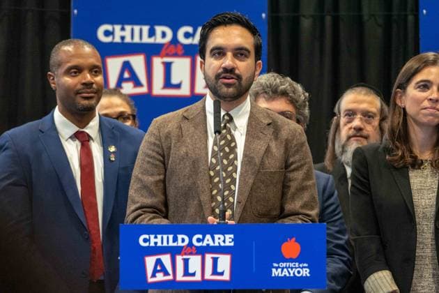 New York, NY- October 5: Mayor Zohran Kwame Mamdani makes an announcement to deliver Free Child Care to more Than 10,000 Low-Income Children October 5, 2026. Copyright: xCamaraxPorter AdMedia MediaPunchx