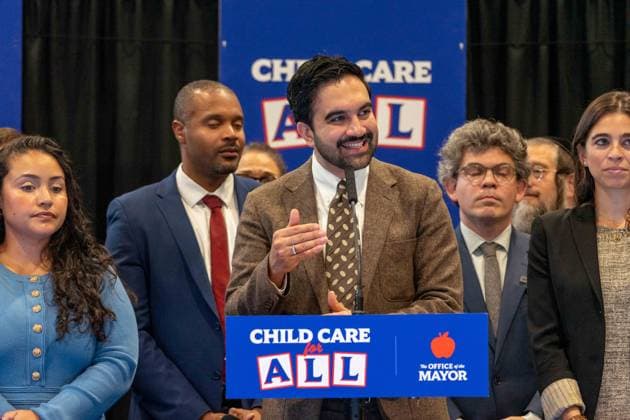 New York, NY- October 5: Mayor Zohran Kwame Mamdani makes an announcement to deliver Free Child Care to more Than 10,000 Low-Income Children October 5, 2026. Copyright: xCamaraxPorter AdMedia MediaPunchx
