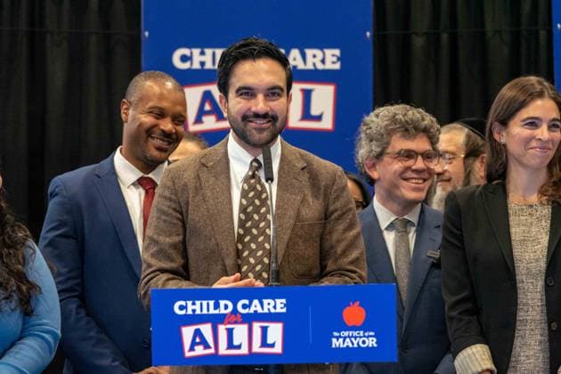 New York, NY- October 5: Mayor Zohran Kwame Mamdani makes an announcement to deliver Free Child Care to more Than 10,000 Low-Income Children October 5, 2026. Copyright: xCamaraxPorter AdMedia MediaPunchx