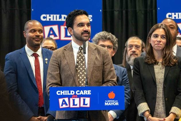 New York, NY- October 5: Mayor Zohran Kwame Mamdani makes an announcement to deliver Free Child Care to more Than 10,000 Low-Income Children October 5, 2026. Copyright: xCamaraxPorter AdMedia MediaPunchx