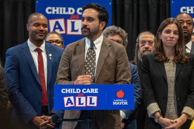 New York, NY- October 5: Mayor Zohran Kwame Mamdani makes an announcement to deliver Free Child Care to more Than 10,000 Low-Income Children October 5, 2026. Copyright: xCamaraxPorter AdMedia MediaPunchx