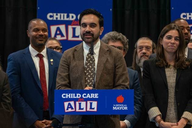 New York, NY- October 5: Mayor Zohran Kwame Mamdani makes an announcement to deliver Free Child Care to more Than 10,000 Low-Income Children October 5, 2026. Copyright: xCamaraxPorter AdMedia MediaPunchx