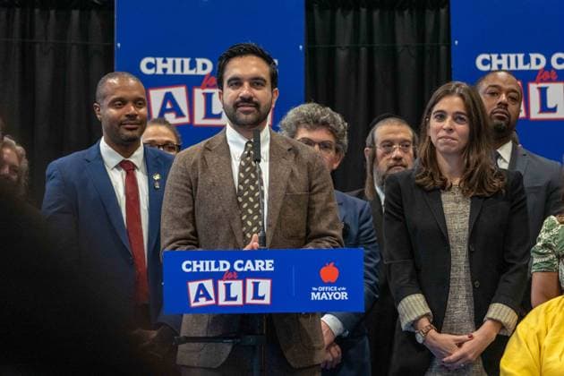 New York, NY- October 5: Mayor Zohran Kwame Mamdani makes an announcement to deliver Free Child Care to more Than 10,000 Low-Income Children October 5, 2026. Copyright: xCamaraxPorter AdMedia MediaPunchx