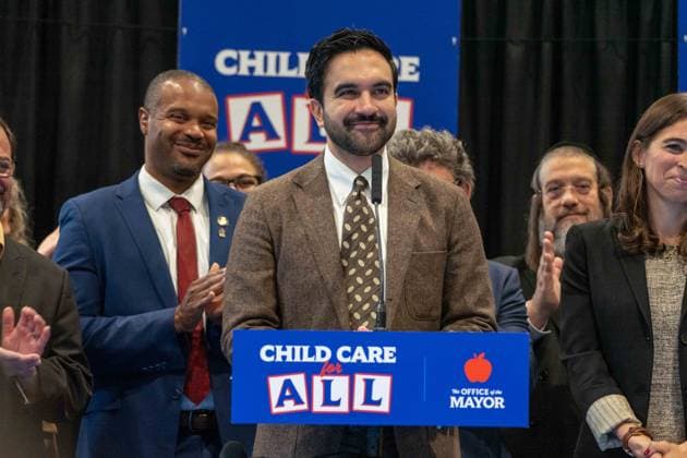 New York, NY- October 5: Mayor Zohran Kwame Mamdani makes an announcement to deliver Free Child Care to more Than 10,000 Low-Income Children October 5, 2026. Copyright: xCamaraxPorter AdMedia MediaPunchx