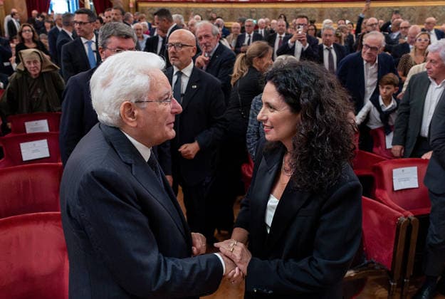 October 5, 2026, Palermo, Rome, Italy: President Sergio Mattarella with Costanza Quatriglio, director of the film On the Path of Francis Ã¢â‚¬ The Life of Biagio Conte, Palermo, October 5, 2026 Palermo Italy  - ZUMAa289 20261005_zia_a289_195 Copyright: xGiandottixUffxStampax xAgfx