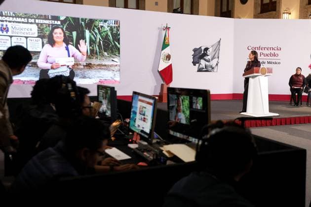 October 5, 2026: TO-45353- Ciudad de M& xe9;xico. 2026-10 -05. Claudia Sheinbaum Pardo, President of Mexico, during the daily morning press conference in the Treasury Room of the National Palace in Mexico City. Alejandro God& xcd;nez Clasos.com.mx - ZUMAcs4_ 20261005_faa_cs4_069 Copyright: xAlejandroxGod& Xed;Nezx