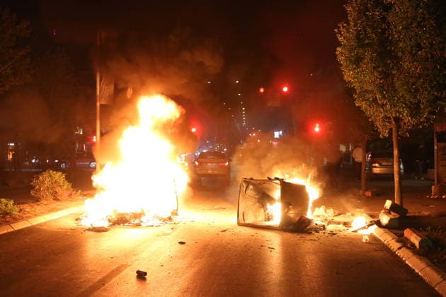 Protest in Pristina against convictions of former KLA commanders PRISTINA, KOSOVO - OCTOBER 5: Police block roads in the area as protesters gather in the capital during a protest in Pristina, Kosovo, against the convictions of former Kosovo Liberation Army (KLA) commanders by a court in The Hague, Netherlands, on October 5, 2026. Erkin Keci Anadolu Pristina Kosovo. Editorial use only. Please get in touch for any other usage.  Copyright: x2026xAnadoluxErkinxKecix