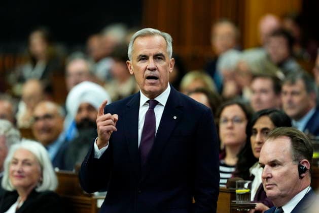 October 5, 2026, Ottawa, On, CAN: Prime Minister Mark Carney rises during question period in the House of Commons on Parliament Hill in Ottawa on Monday, Oct. 5, 2026. Ottawa CAN  - ZUMAc35_ 20261005_zaf_c35_122 Copyright: xJustinxTangx