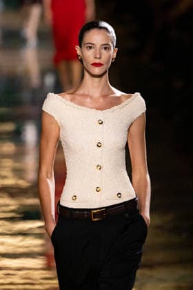 PFW Chanel - Runway LZ Models walk the runway during the Chanel Womenswear Spring Summer 2027 show as part of Paris Fashion Week on October 05, 2026 at Rolland Garros in Paris, France. Photo by Laurent Zabulon ABACAPRESS.COM  Copyright: xZabulonxLaurent ABACAx