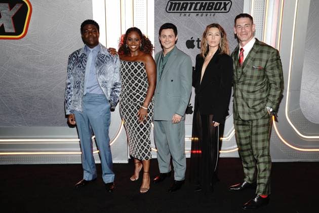 Sam Richardson, Teyonah Parris, Arturo Castro, Jessica Biel, John Cena at arrivals for MATCHBOX THE MOVIE Premiere, AMC Lincoln Square 13, New York, NY, October 05, 2026. Photo By: Kristin Callahan Everett Collection MATCHBOX THE MOVIE Premiere PUBLICATIONXNOTxINxCANxCHNxFRAxITAxJPNxNORxPOLxRUSxESPxUKxUSA