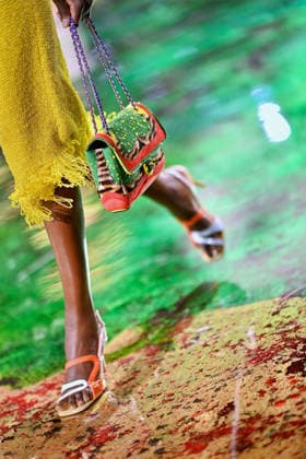 PFW - Chanel Runway A model bag detail walks the runway during the Chanel Womenswear Spring Summer 2027 show as part of Paris Fashion Week on October 05, 2026 in Paris, France. Photo by Franck Castel ABACAPRESS.COM Paris France  Copyright: xCastelxFranck ABACAx