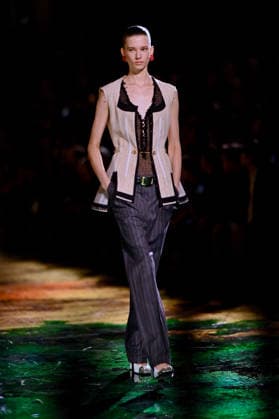 PFW - Chanel Runway A model walks the runway during the Chanel Womenswear Spring Summer 2027 show as part of Paris Fashion Week on October 05, 2026 in Paris, France. Photo by Franck Castel ABACAPRESS.COM Paris France  Copyright: xCastelxFranck ABACAx