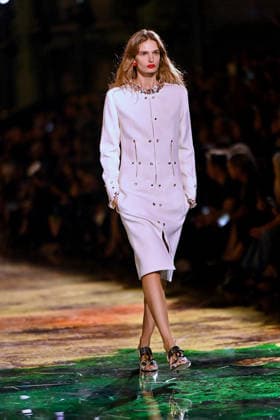 PFW - Chanel Runway A model walks the runway during the Chanel Womenswear Spring Summer 2027 show as part of Paris Fashion Week on October 05, 2026 in Paris, France. Photo by Franck Castel ABACAPRESS.COM Paris France  Copyright: xCastelxFranck ABACAx