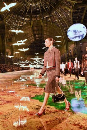 PFW - Chanel Runway A model walks the runway during the Chanel Womenswear Spring Summer 2027 show as part of Paris Fashion Week on October 05, 2026 in Paris, France. Photo by Franck Castel ABACAPRESS.COM Paris France  Copyright: xCastelxFranck ABACAx